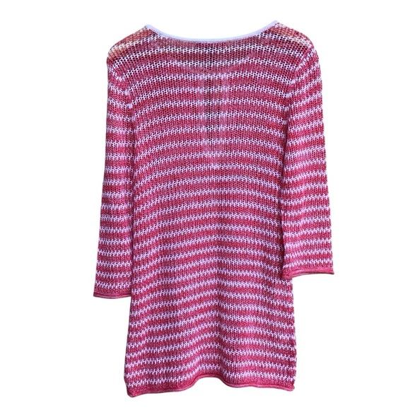 Tommy Bahama Star Island Linen Blend Crochet Too Tunic Paradise Pink Cov… - Picture 2 of 6